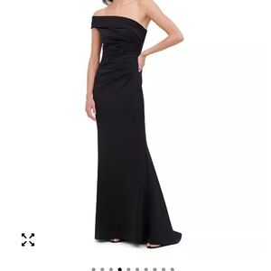 Eliza J Elegant Black Strapless Gown